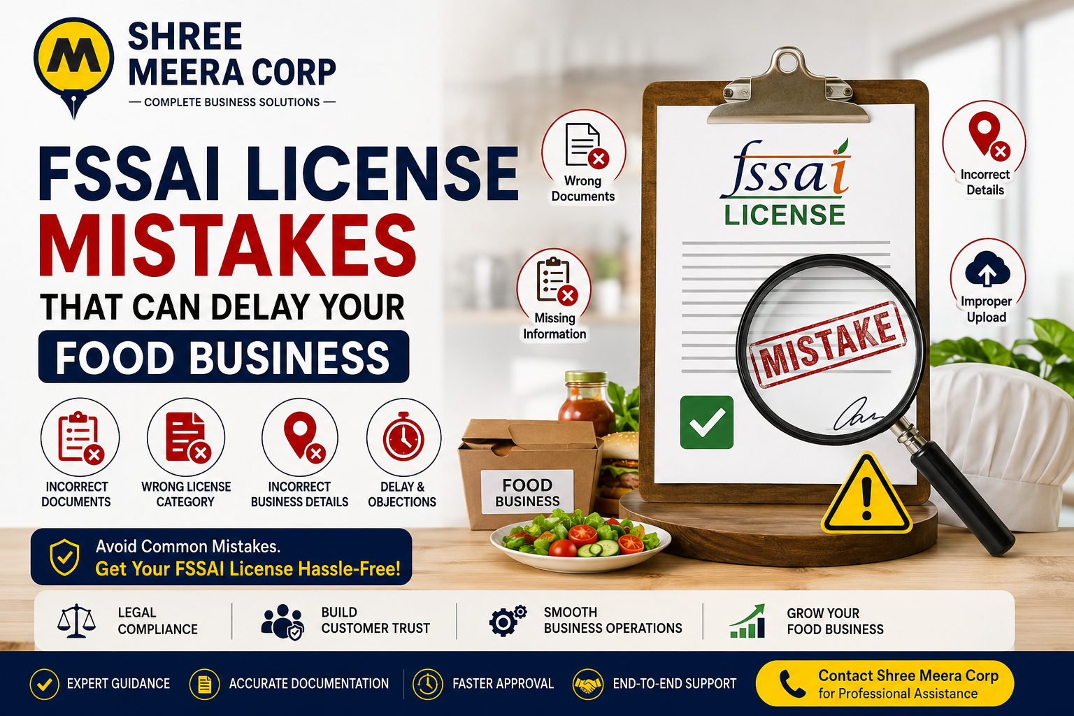 FSSAI License Mistakes That Can Delay Your Food Business