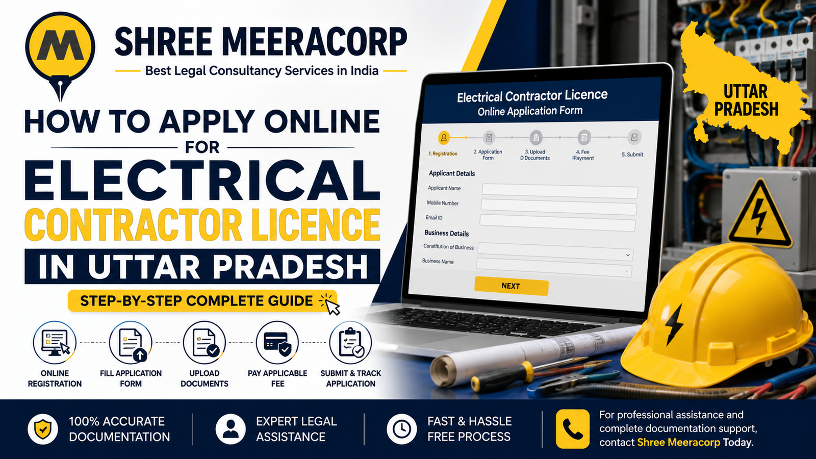 How to Apply Online for Electrical Contractor Licence in Uttar Pradesh